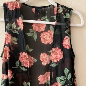 Floral Print Long Cardigan by Full Tilt. Size M In Very Good Condition